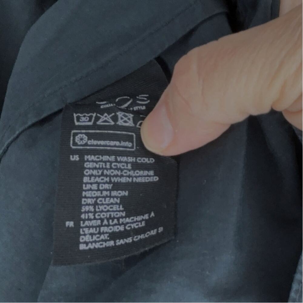 COS Straight Skirt Patch Pockets Black Size 8 - Picture 4 of 5